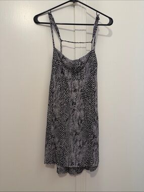 Free People Black & White Animal Print Slip Dress size small